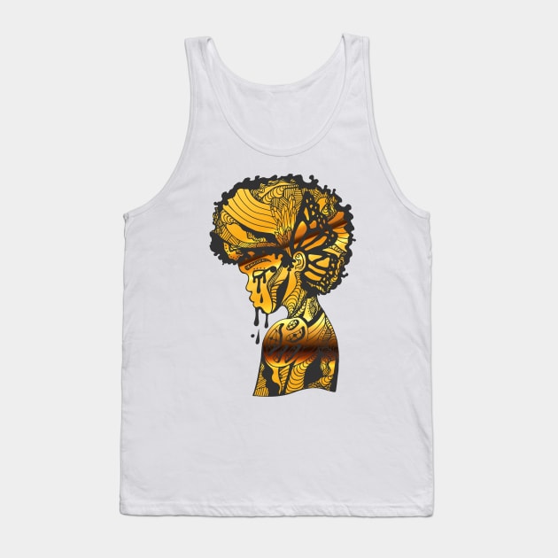 Gold Beauty In struggle Tank Top by kenallouis